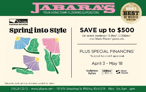 Spring into style flooring sale | Jabara's