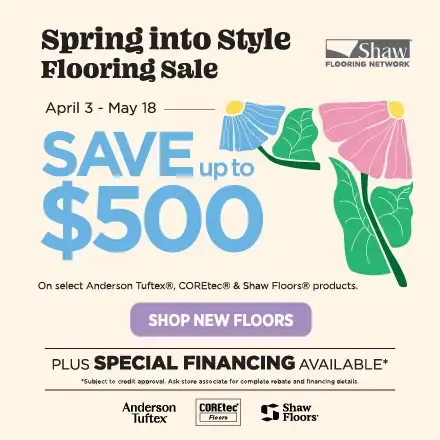 Spring into style flooring sale | Jabara's