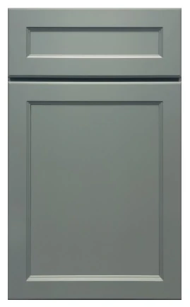 Sage green cabinet door with a simple raised panel | Jabara's